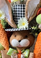 Top Hat Bunny Wreath