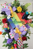St. Patricks Day Rainbow Wreath