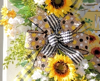 Spring Sunflower Welcome Wreath